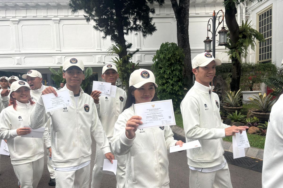 Atlet kontingen SEA Games sambangi Istana jelang dilepas Presiden