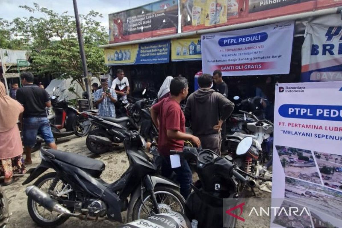 Pertamina buka layanan ganti oli gratis untuk warga terdampak bencana