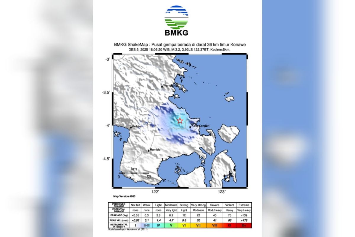 Aktivitas sesar aktif picu gempa M 3,2 di Konawe
