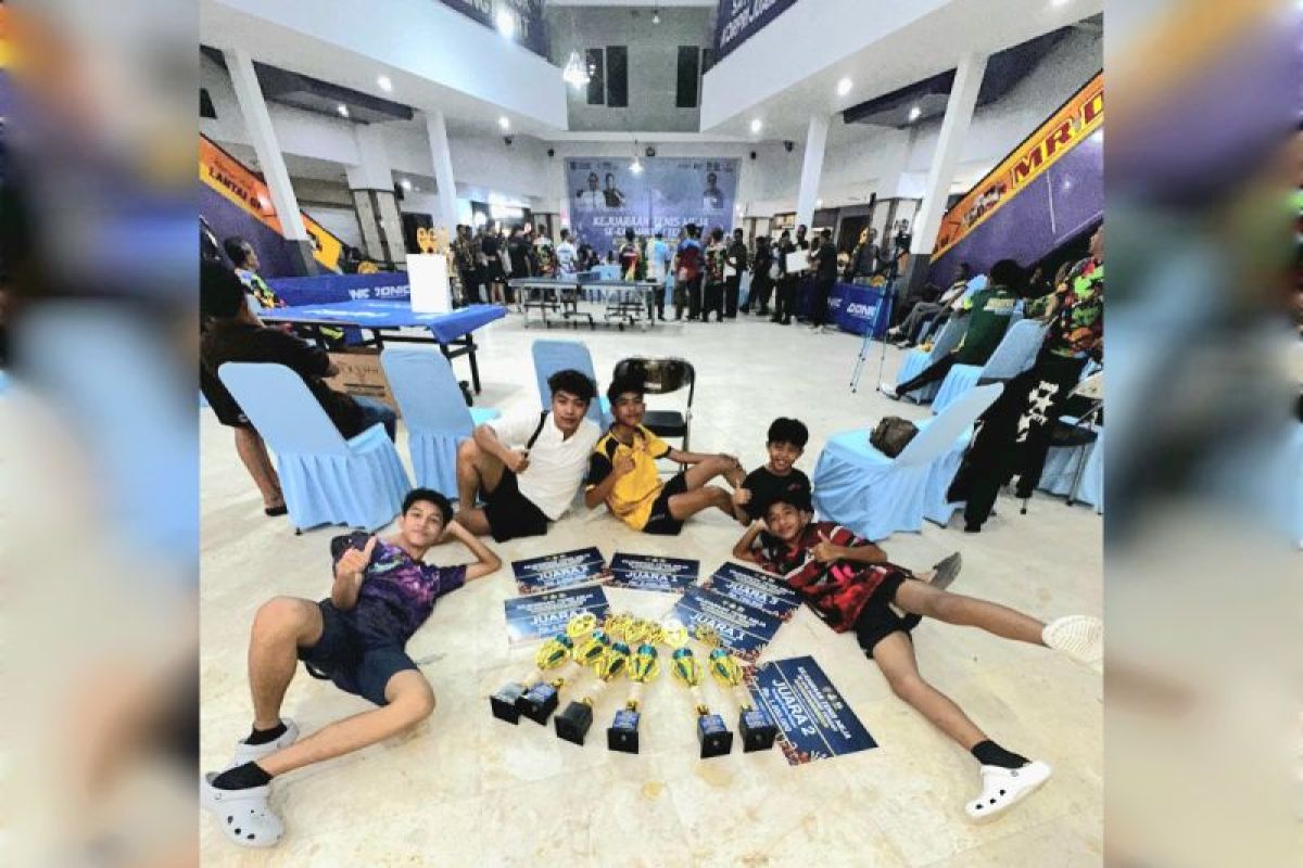 Tiga pelajar Kotim borong juara tenis meja Kalteng