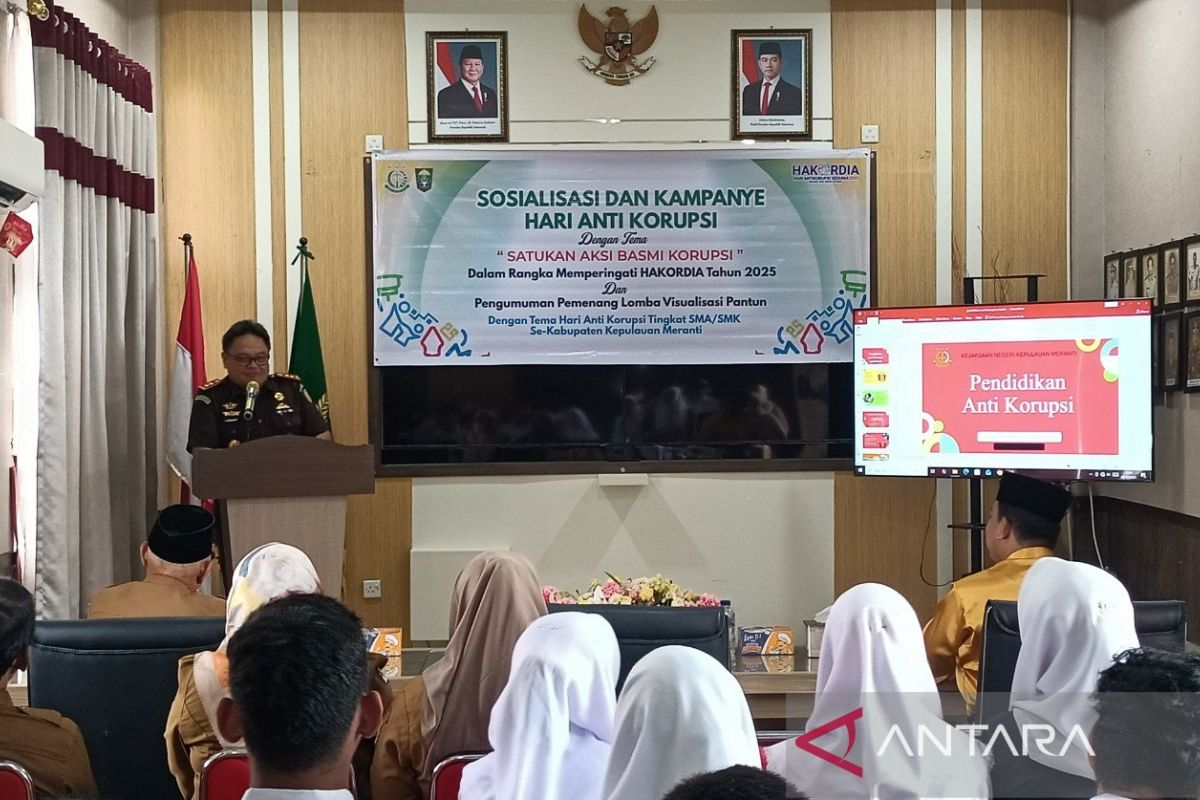Kejari Meranti satukan budaya dan antikorupsi, lomba pantun warnai peringatan Hakordia 2025