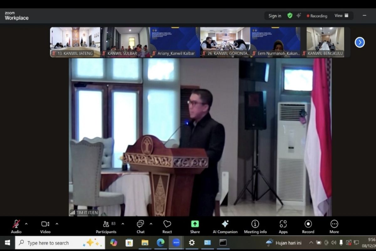 Kemenkum Jateng ikuti pembukaan kegiatan percepatan tindak lanjut hasil pemeriksaan BPK