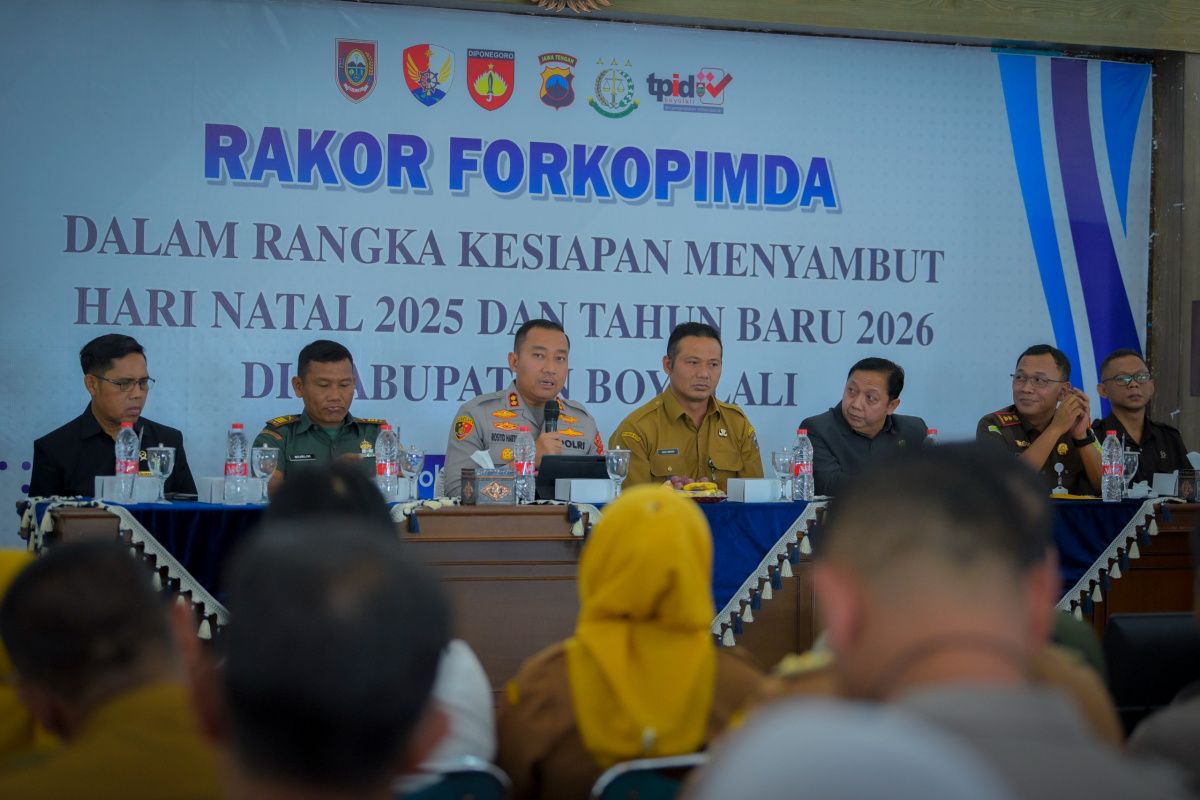Pemkab Boyolali perkuat koordinasi sebagai persiapan Natal dan Tahun Baru