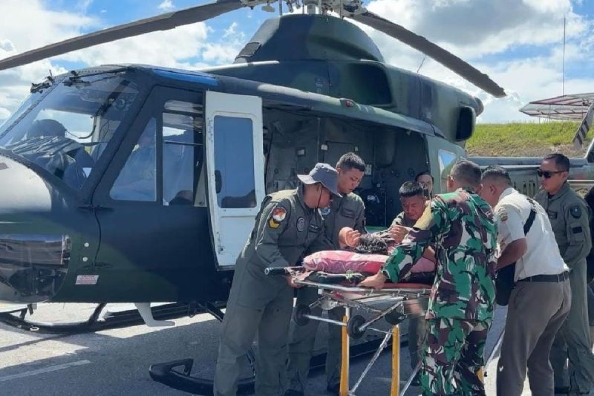 Kesdam Bukit Barisan gunakan heli evakuasi pasien di Tapanuli Tengah