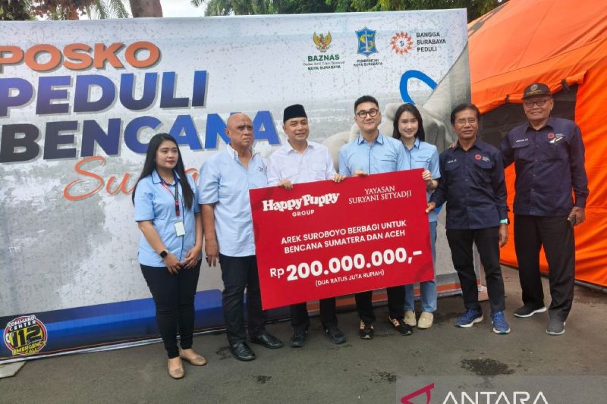 Pemkot Surabaya terima donasi Rp200 juta dari Happy Puppy Group
