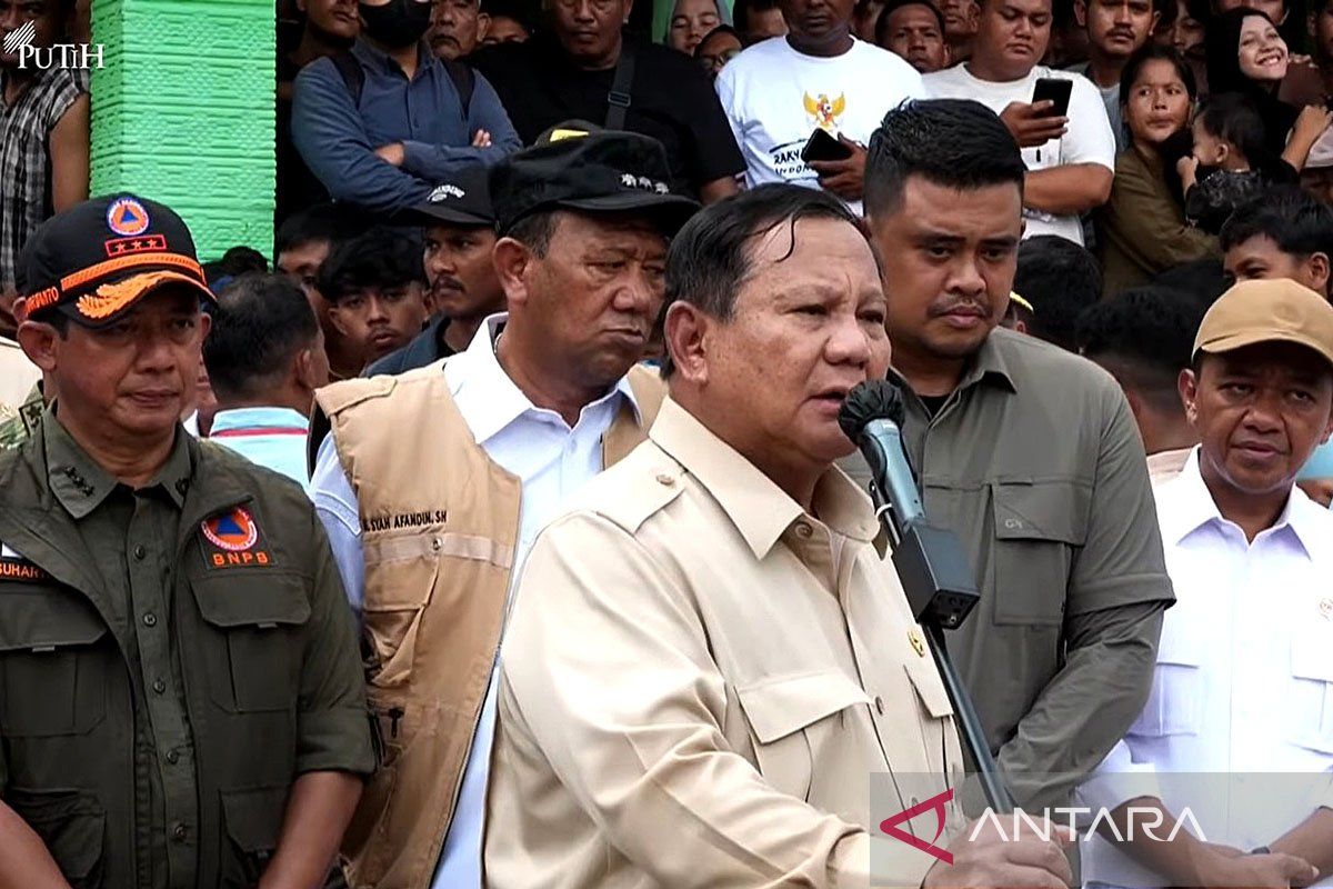 Prabowo terima laporan Gubernur Bobby di Langkat kekurangan air bersih