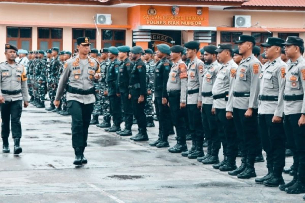 Polres Biak Numfor siagakan 150 personel gabungan pengamanan Nataru