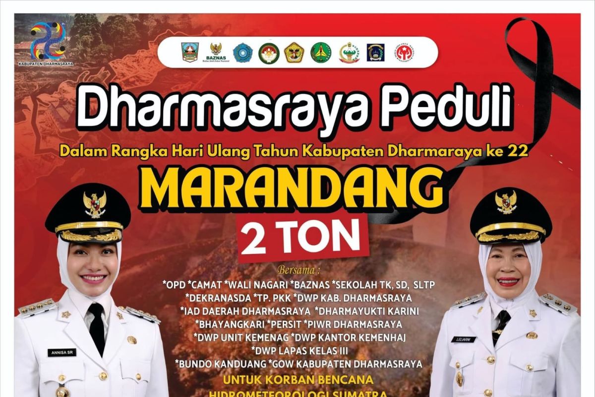 Dharmasraya masak dua ton rendang untuk korban bencana Sumatera 