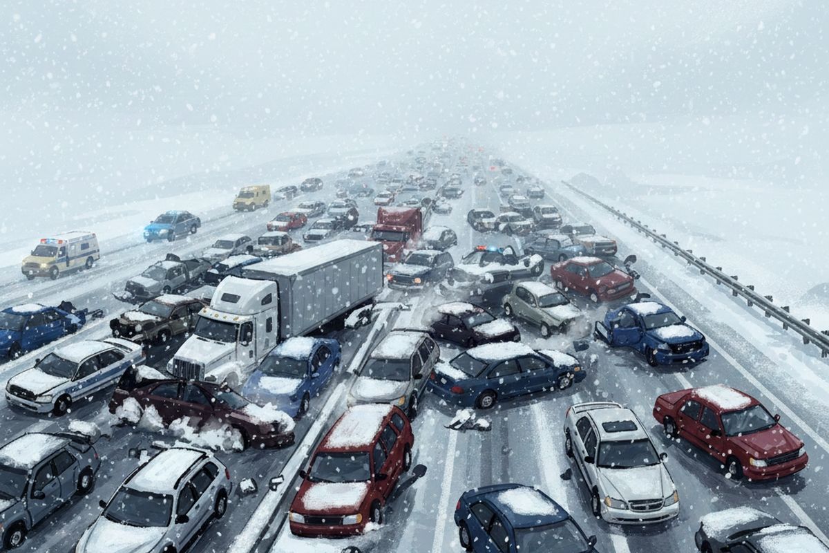 Tabrakan beruntun di Jepang libatkan 50 kendaraan, dua tewas