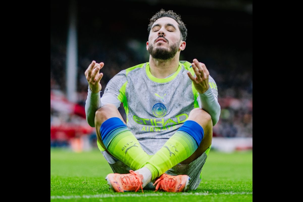 Cetak gol, Cherki senang "pinjam" gaya selebrasi Haaland