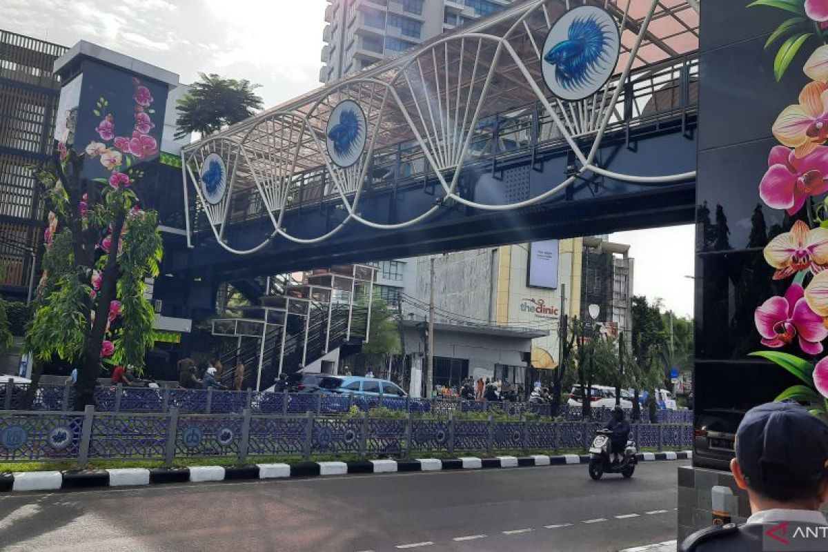 Cegah pencurian lantai jembatan, JPO Pesanggrahan gunakan "conwood"