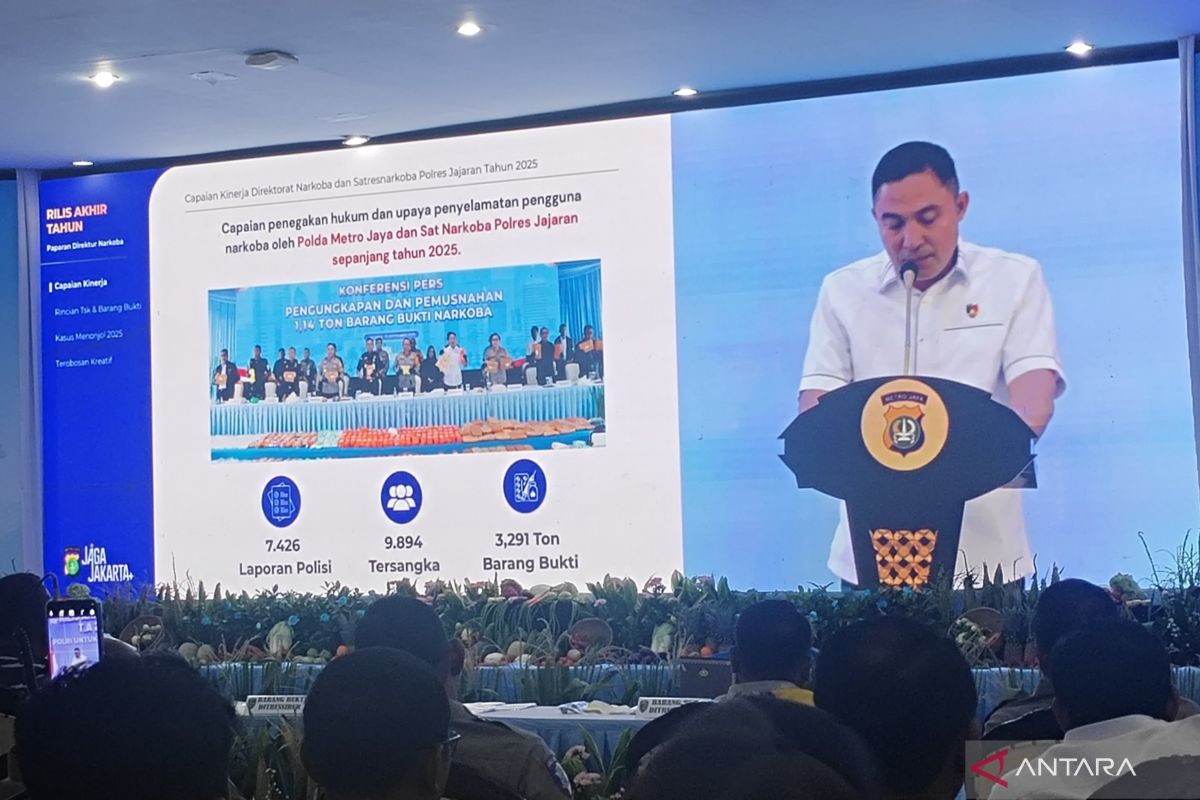 Polda Metro Jaya ungkap 3,291 ton narkoba