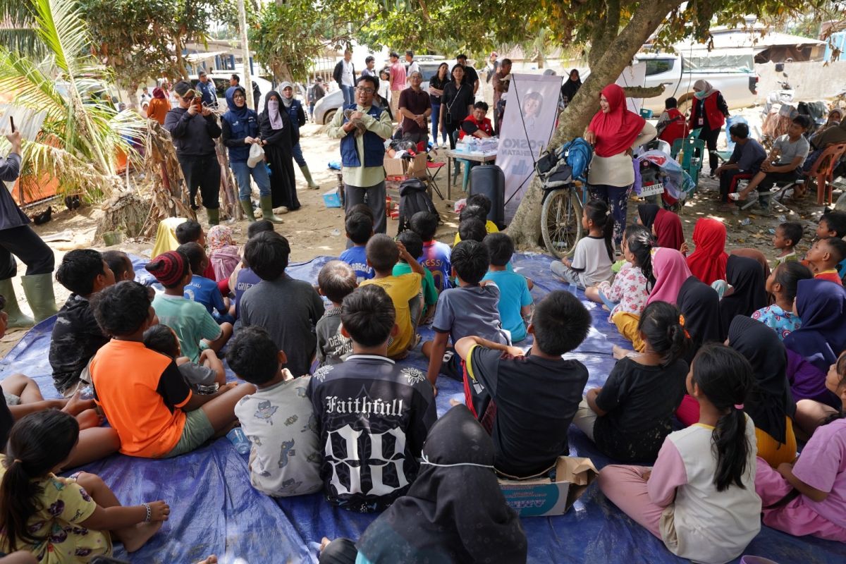 TelkomGroup beri pemulihan psikologis bagi anak di Aceh Tamiang