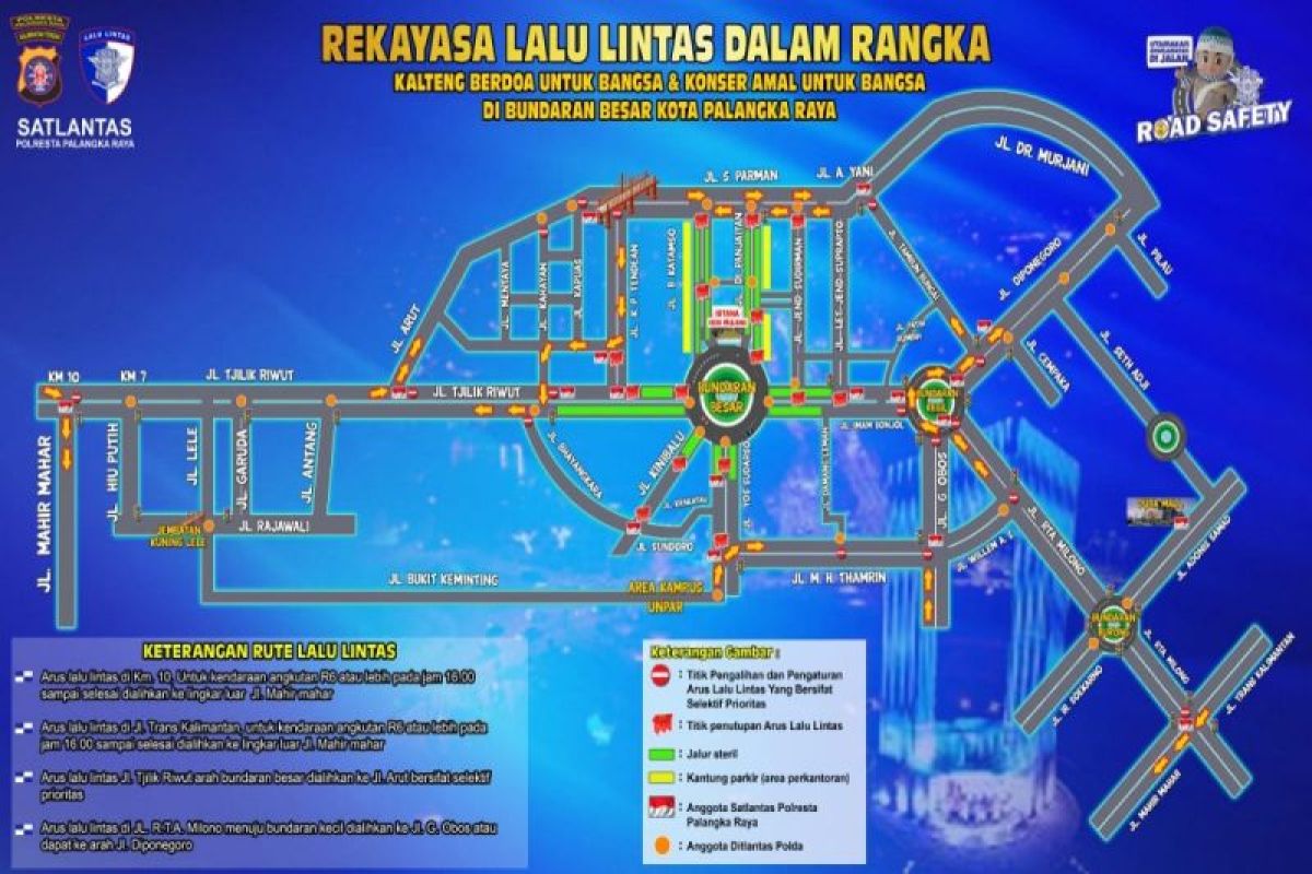 Polresta Palangka Raya rekayasa lalu lintas di malam pergantian tahun