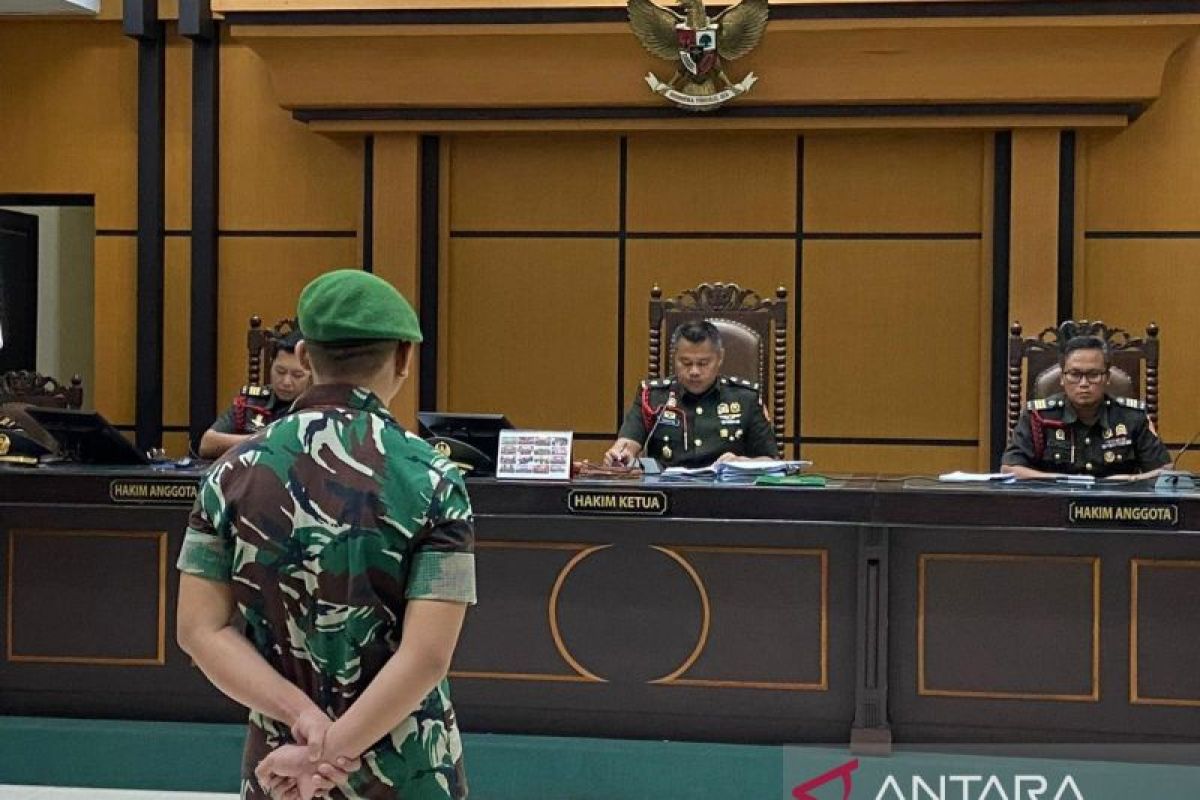 Danki A Yonif 834 Lettu Faisal divonis 8 tahun penjara dan dipecat 