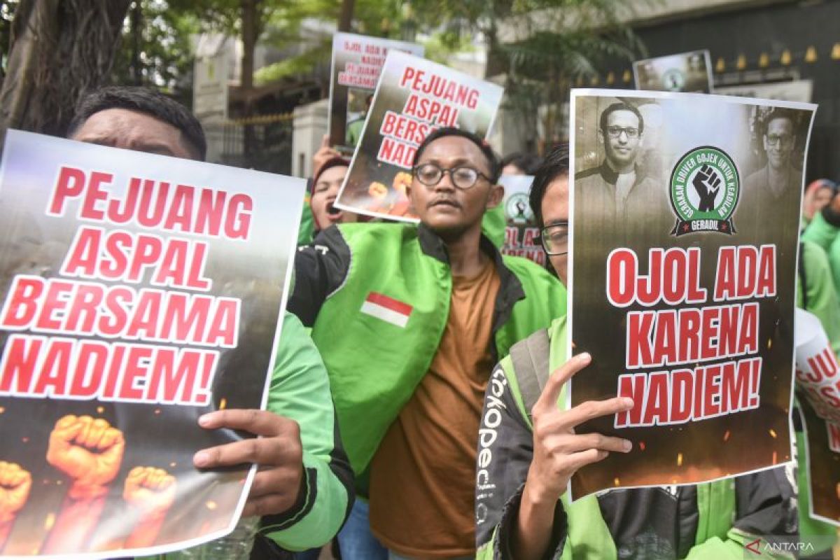 Dukungan pengemudi ojek daring untuk Nadiem Makarim