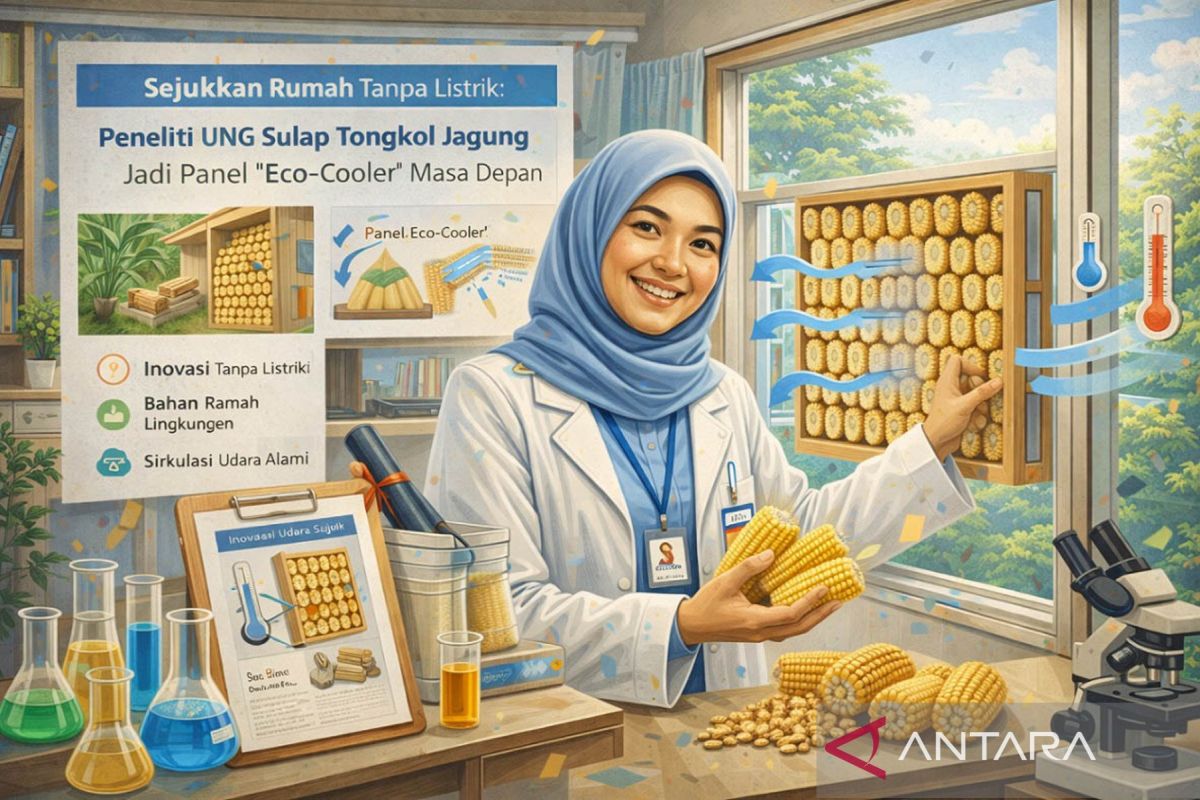 Peneliti UNG jadikan tongkol jagung panel 'Eco-Cooler' masa depan