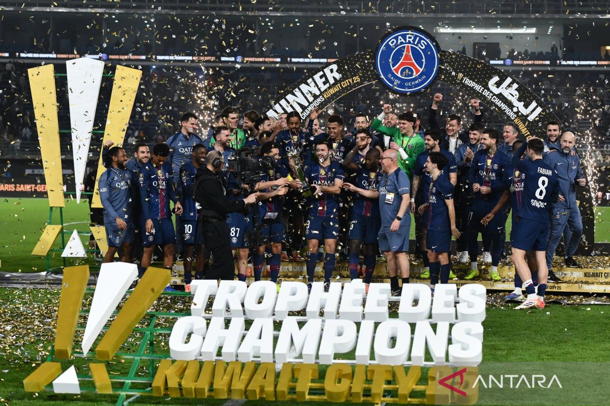 Menang drama adu pinalti kontra Marseille, PSG juarai Piala Super Prancis 2025