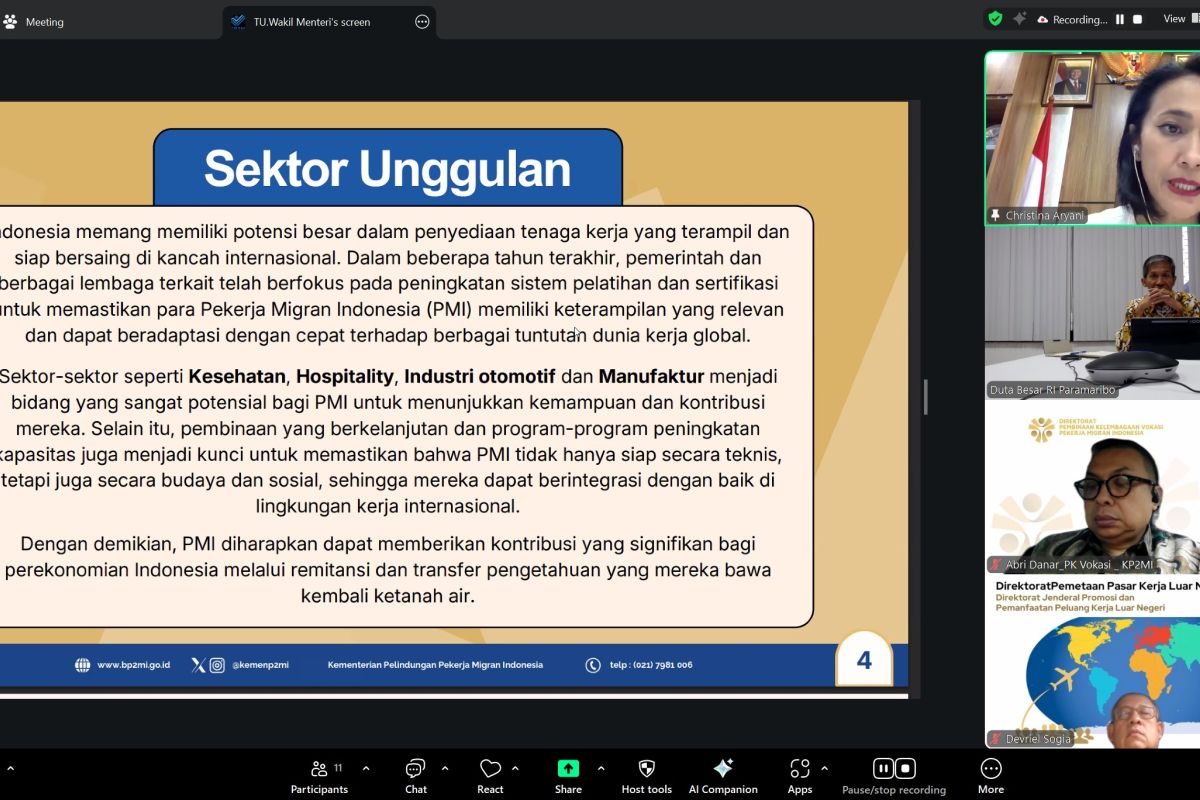 Indonesia bidik peluang penempatan pekerja migran di Suriname, Guyana