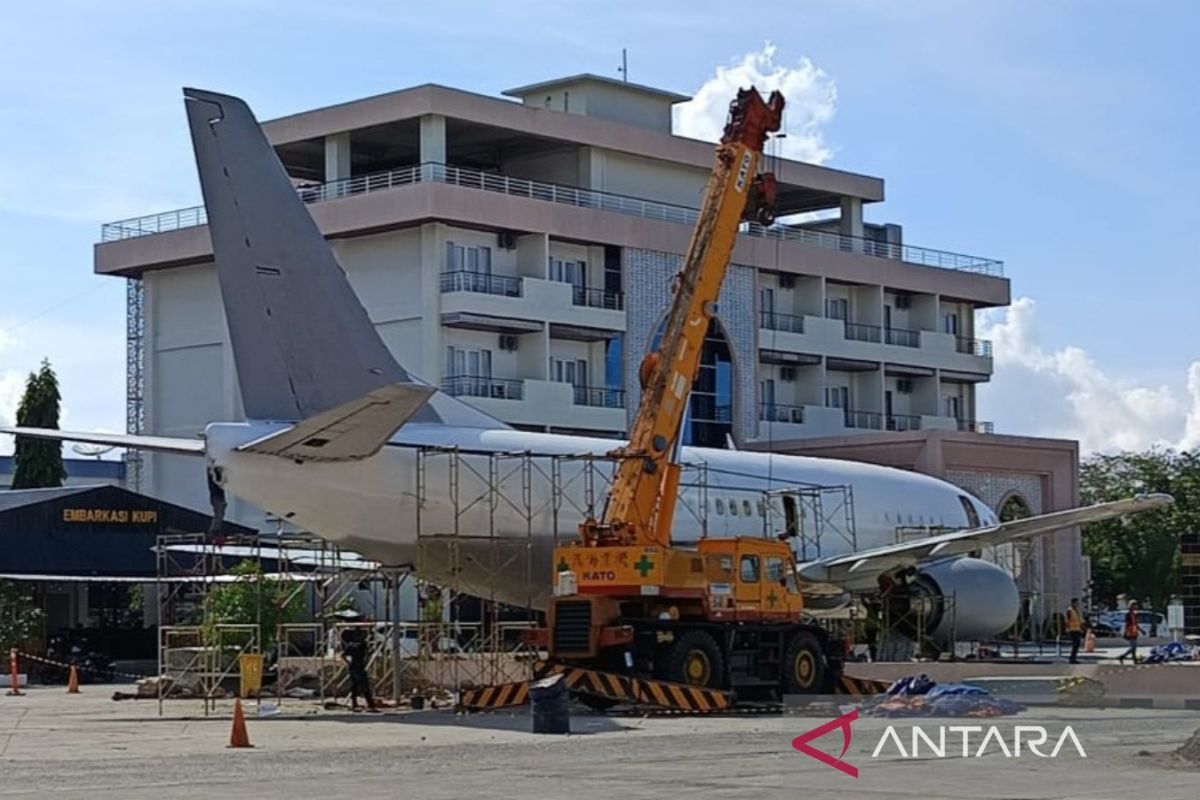 Kemenhaj hadirkan pesawat ke Asrama Haji Aceh untuk manasik jamaah