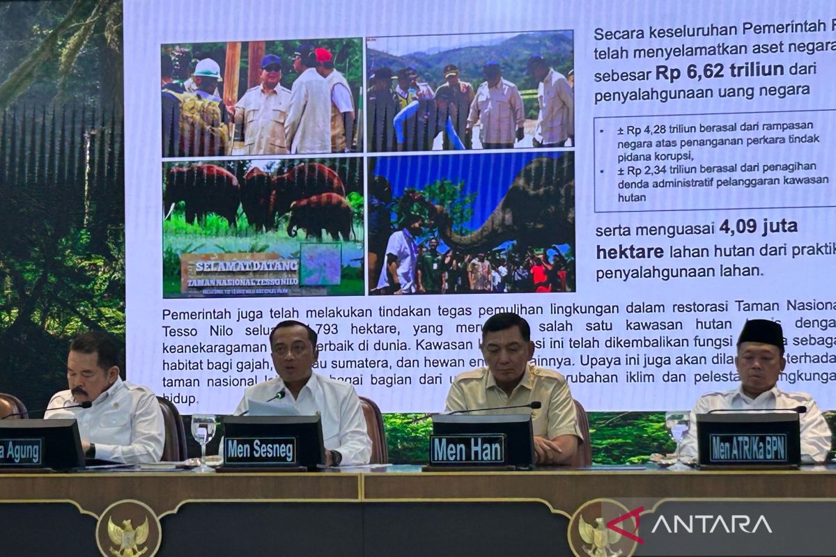 Satgas PKH kuasai kembali 4,09 juta hektare lahan hutan dalam setahun