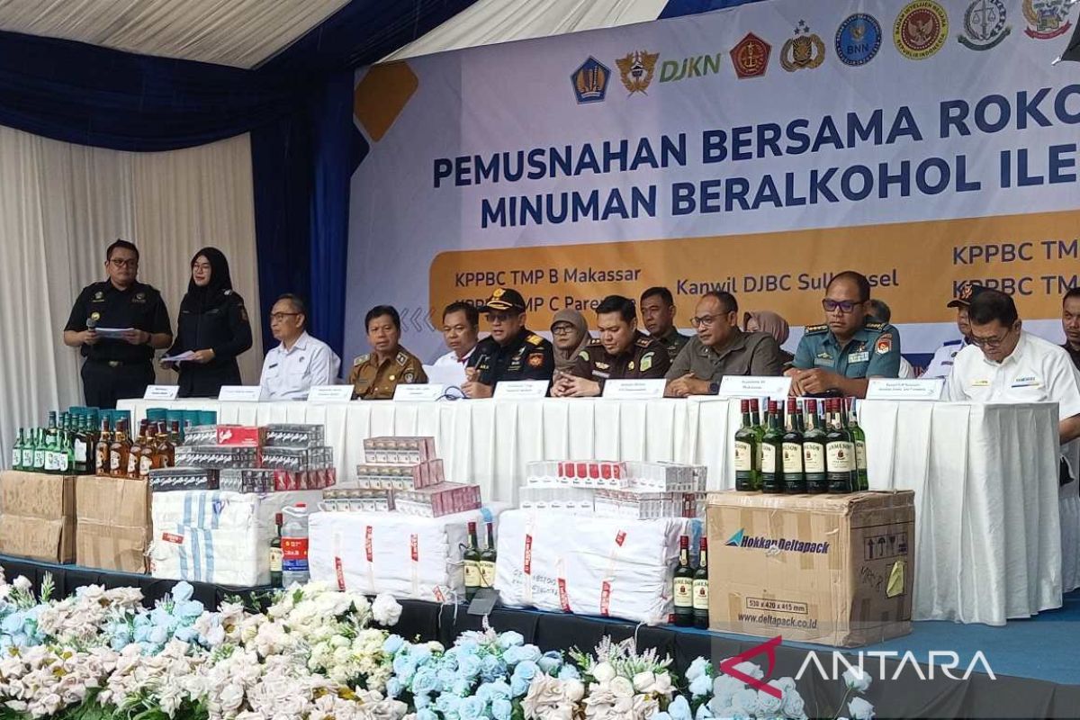 2025 sebanyak 49,03 juta rokok ilegal disita di Sumbagsel