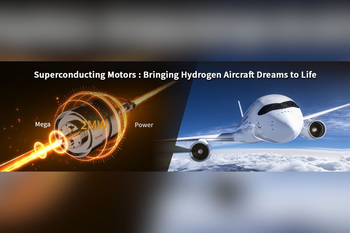Toshiba dan Airbus Membangun Masa Depan Penerbangan Berbahan Bakar Hidrogen, Didukung Motor Listrik dengan Konduktivitas Super