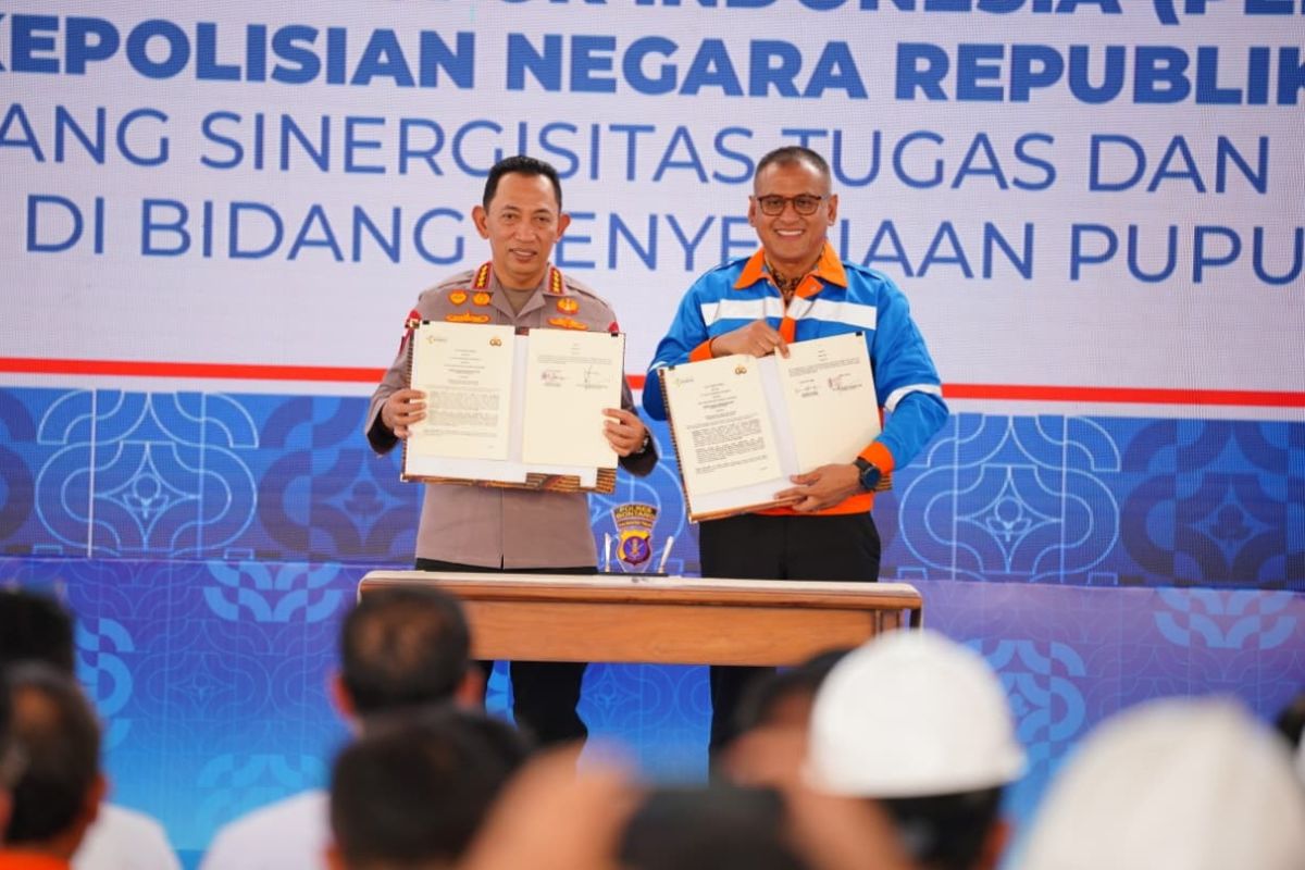 Polri-PT Pupuk tanda tangani MoU terkait pendistribusian pupuk