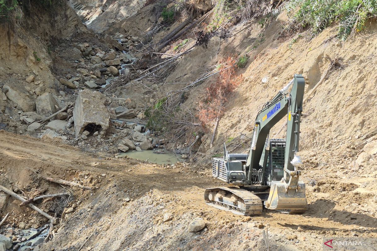 TNI-AD operasikan alat berat, pulihkan lintas Gayo Lues-Aceh Timur
