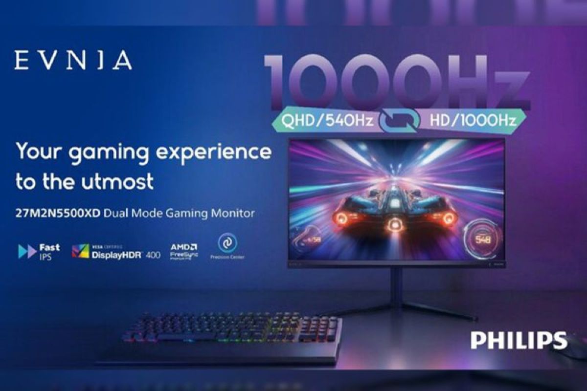 Kekuatan Sejati 1000Hz: PHILIPS EVNIA Luncurkan Monitor Gaming Dual-Mode Pertama di Dunia, 27M2N5500XD