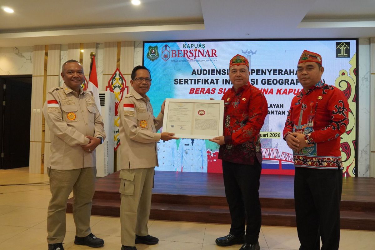 Beras Siam Arjuna Kapuas resmi berindikasi geografis