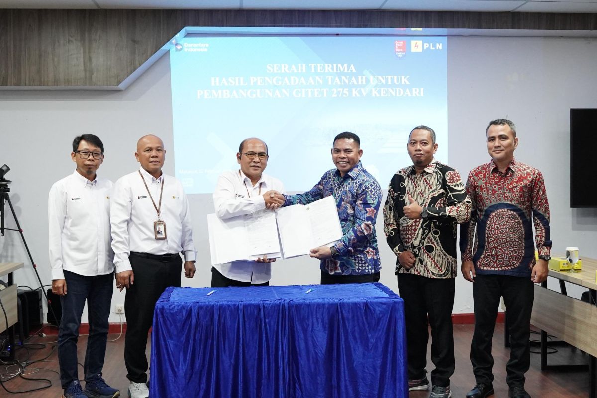 PLN UIP Sulawesi terima hasil pengadaan lahan GITET 275 kV Kendari dari BPN
