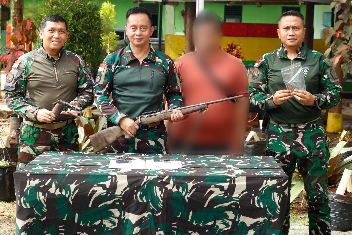 Koops Swasembada amankan senpi dan amunisi di Mosso-Perbatasan RI-PNG