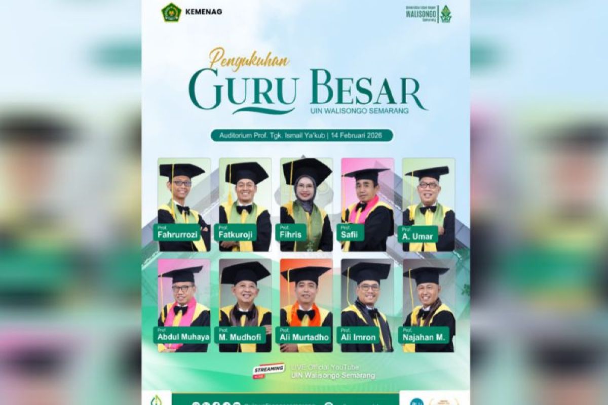 UIN Walisongo kukuhkan 10 guru besar, komitmen sebagai kampus unggul dan bereputasi global