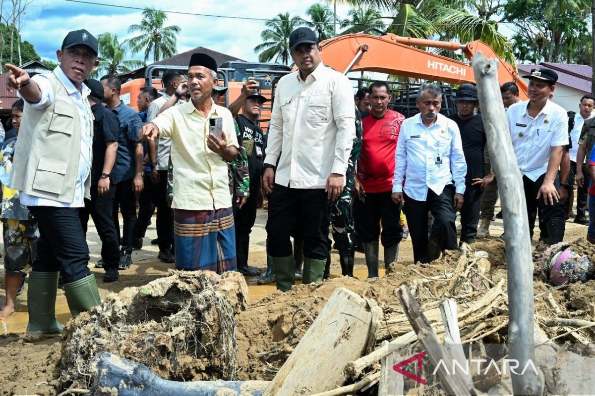 Gubernur Sumut: Permukiman rusak berat akibat luapan Sungai Lopian