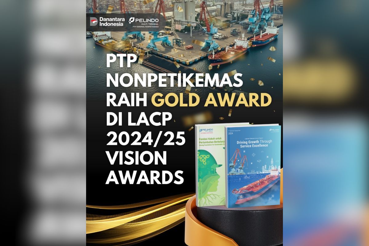 PT Pelabuhan Tanjung Priok Raih Gold Award di LCAP 2024/25 Vision Awards