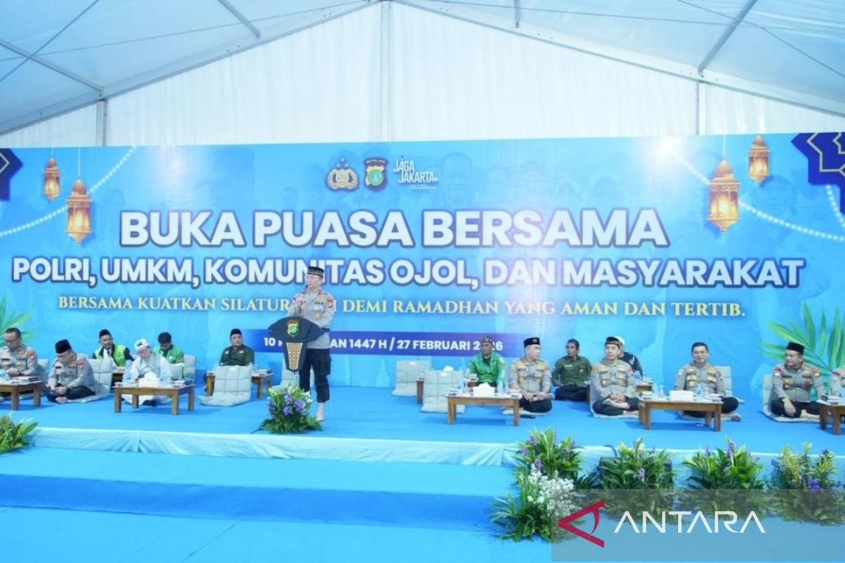 Kuatkan sinergi, Polda Metro Jaya gelar buka puasa dengan ojol