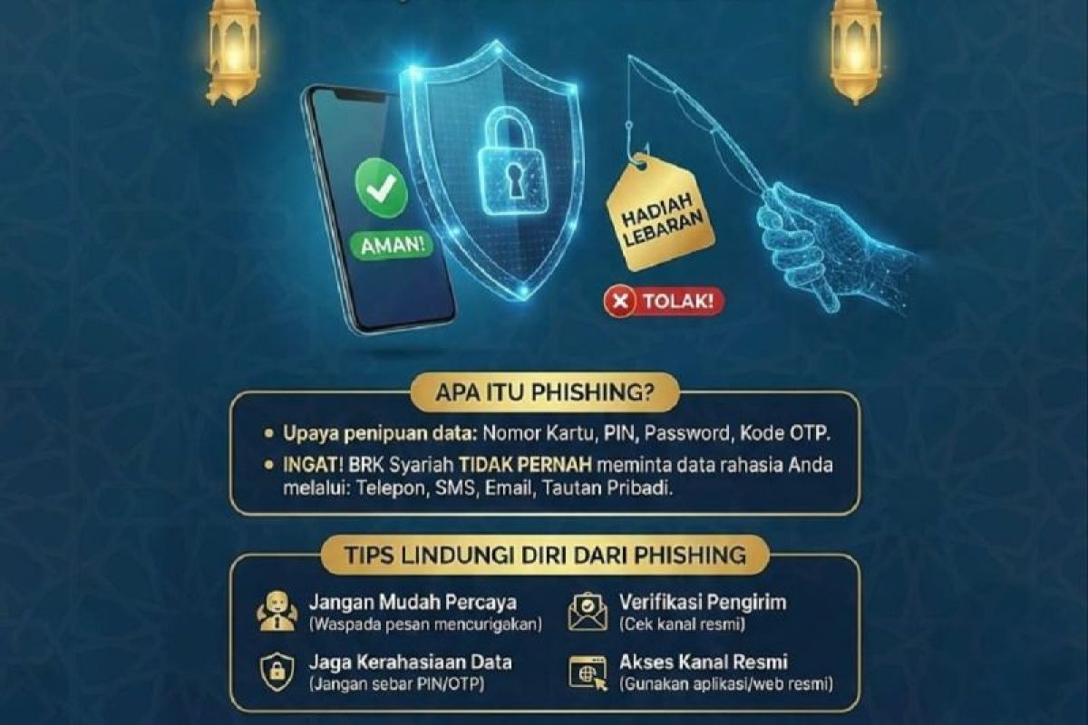 Waspada Phishing Jelang Idul Fitri, BRK Syariah Edukasi Nasabah