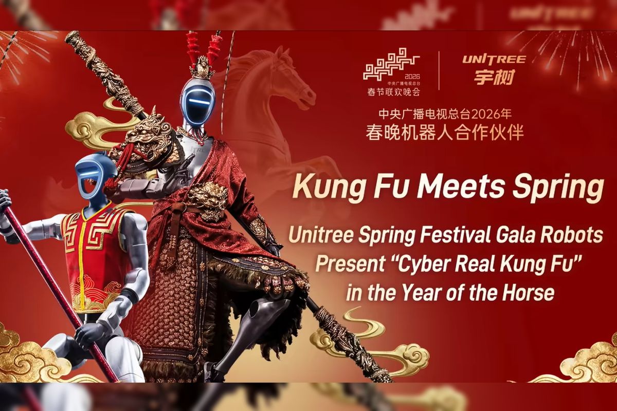 Kung Fu Bertemu Musim Semi — Robot Galafestival Unitree Persembahkan “Kung Fu Nyata Siber” di Tahun Kuda