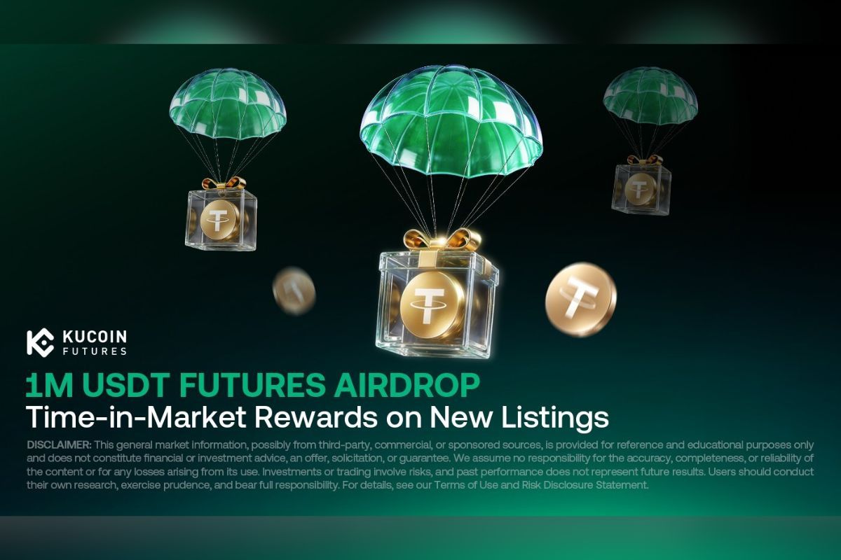 KuCoin Luncurkan Program Airdrop Futures 1 Juta USDT untuk Mendorong Partisipasi pada Listing Baru