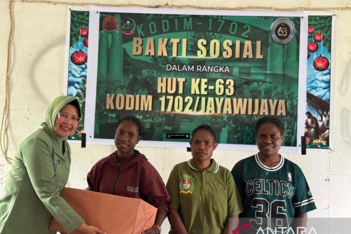 Persit Kodim 1702/Jayawijaya salurkan bantuan bahan pokok ke Panti Asuhan Taruna