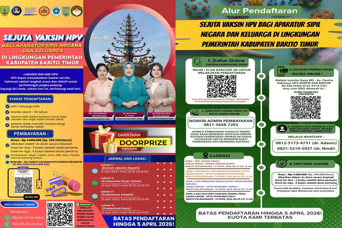 Bupati Bartim minta ASN dan kerabat ASN aktif ikuti vaksinasi HPV
