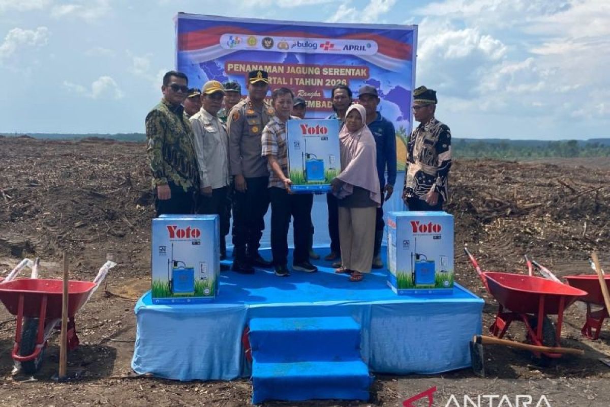 Dukung Ketahanan Pangan Nasional, Polres Siak dan RAPP Tanam Jagung Pipil seluas 40 hektare