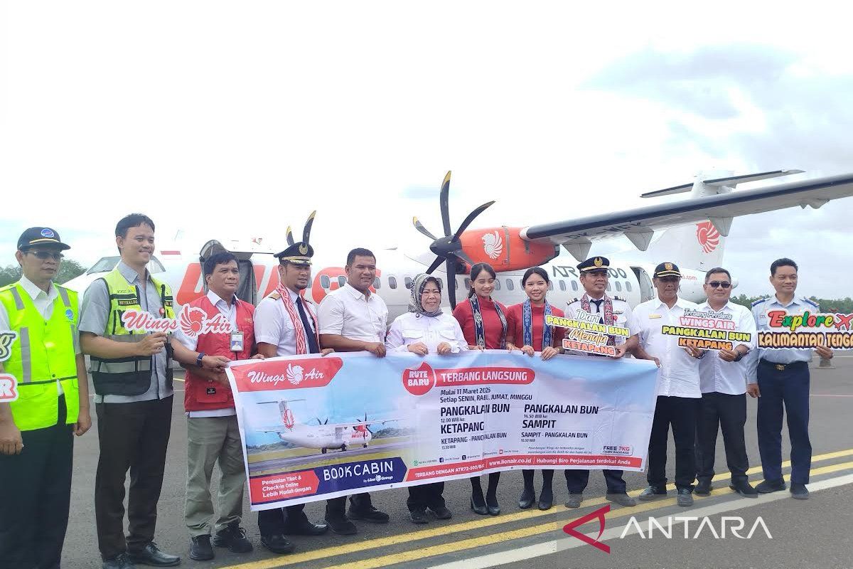 Penerbangan baru Wings Air Pangkalan Bun - Sampit dan Ketapang resmi dibuka
