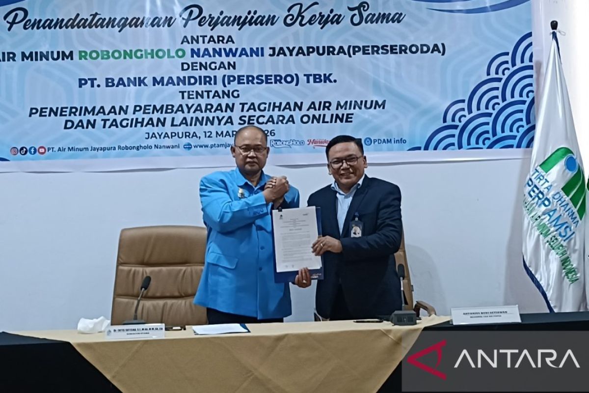 PT Air Minum Jayapura gandeng Bank Mandiri permudah pembayaran tagihan