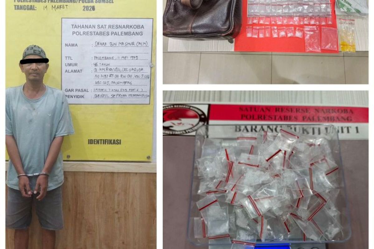 Polrestabes Palembang ringkus tiga pengedar narkoba