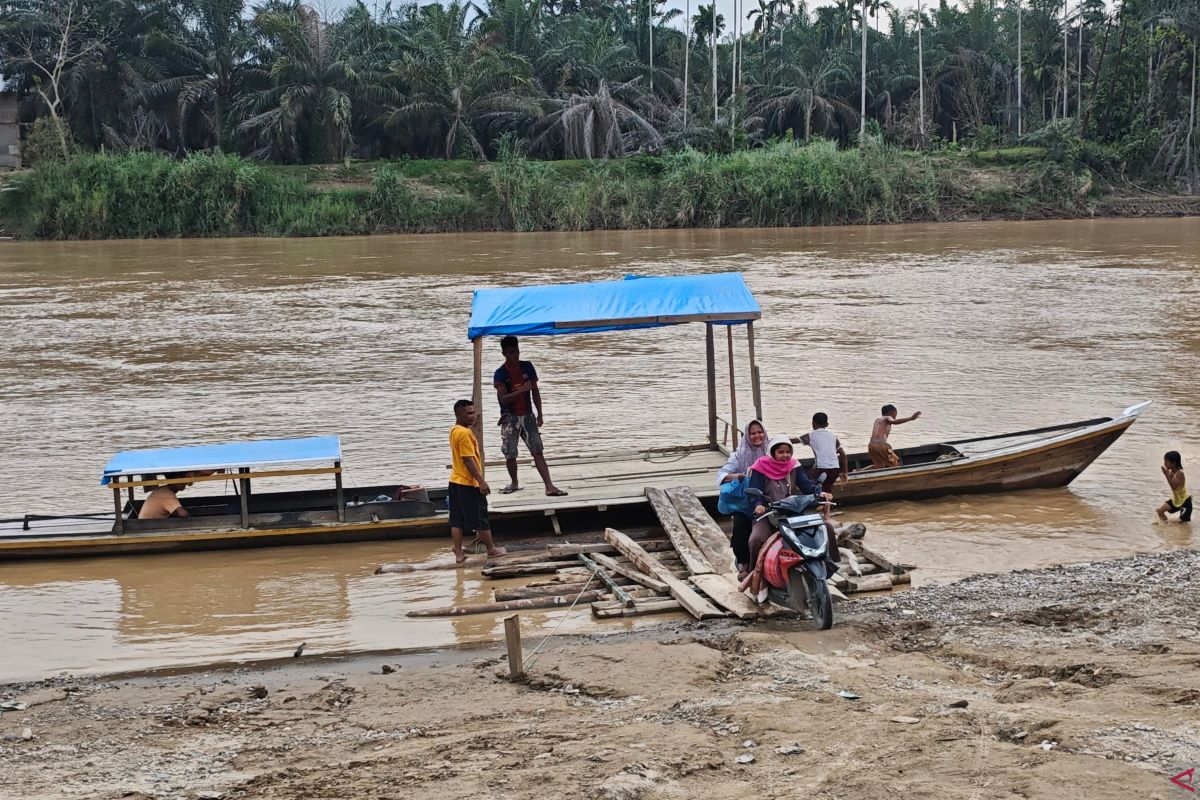 Penyintas bencana Aceh Tamiang bersihkan kebun setelah Idul Fitri