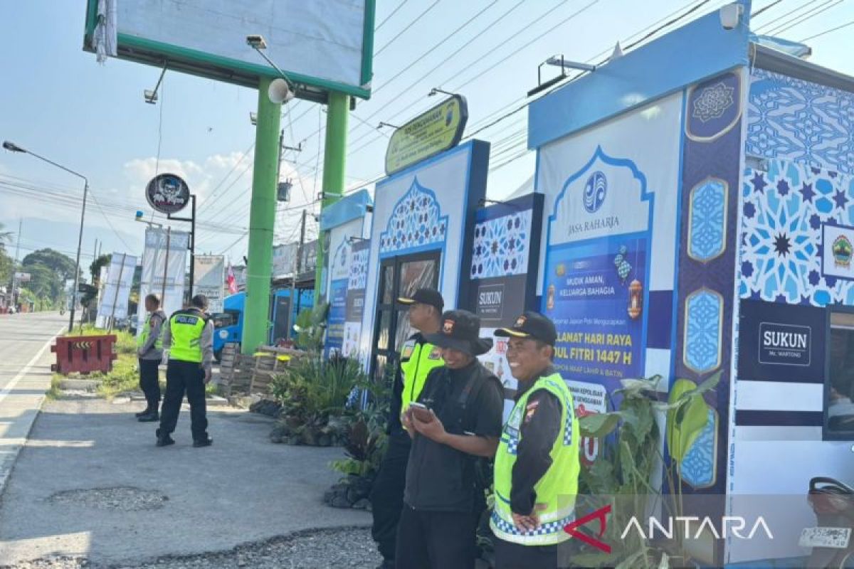 Polresta Banyumas optimalkan Pos Pengamanan Ajibarang melayani pemudik