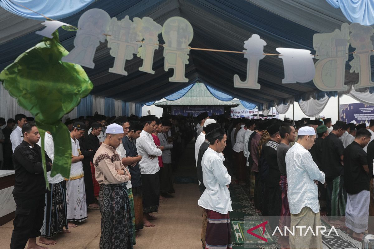 Shalat Idul Fitri di Rutan Kelas IIB Serang