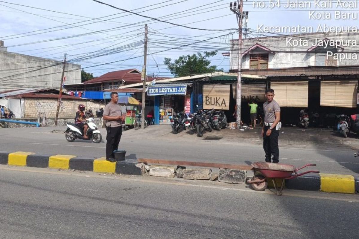 Polresta Jayapura Kota ingatkan warga tidak merusak median jalan